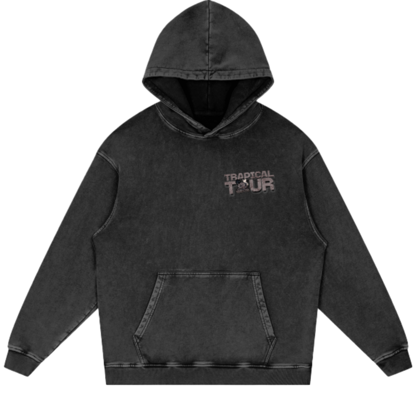 Trapical Tour Acid Wash Hoodie - 420 GSM