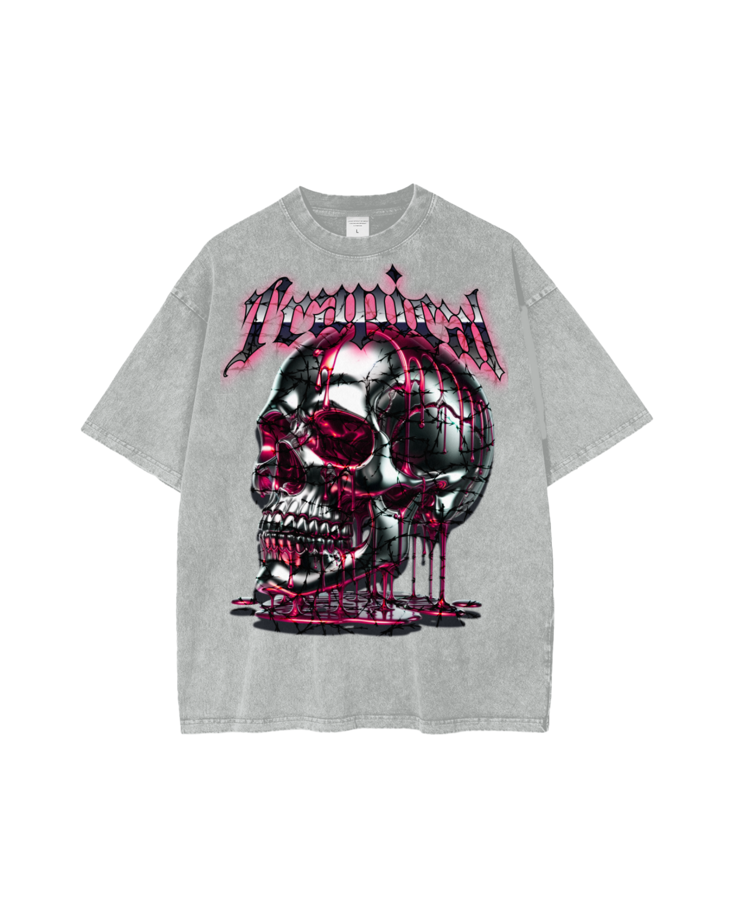 ACID WASHED TRAPSKULL OVERSIZED T (250 GSM)