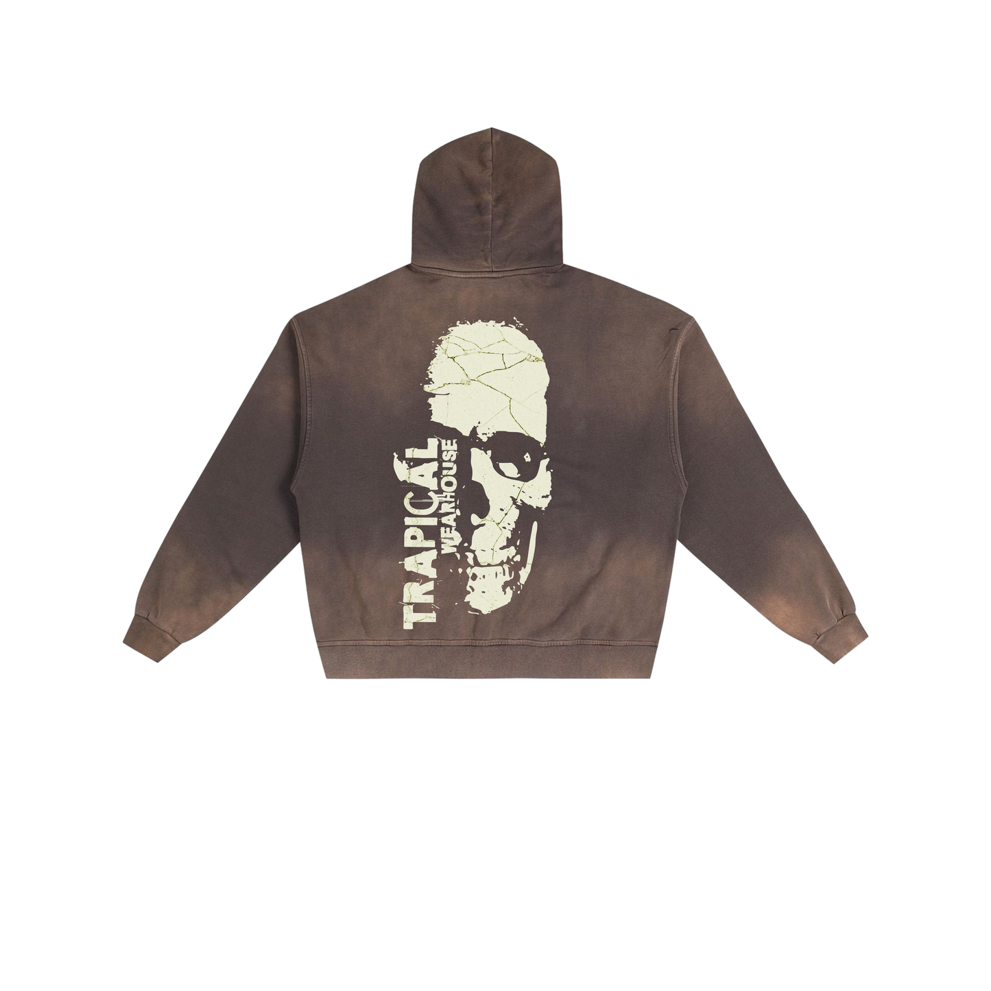 Trapical WearHouse Skull Distressed Hoodie