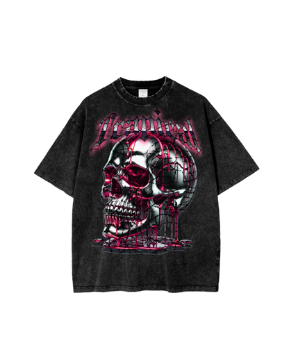 ACID WASHED TRAPSKULL OVERSIZED T (250 GSM)