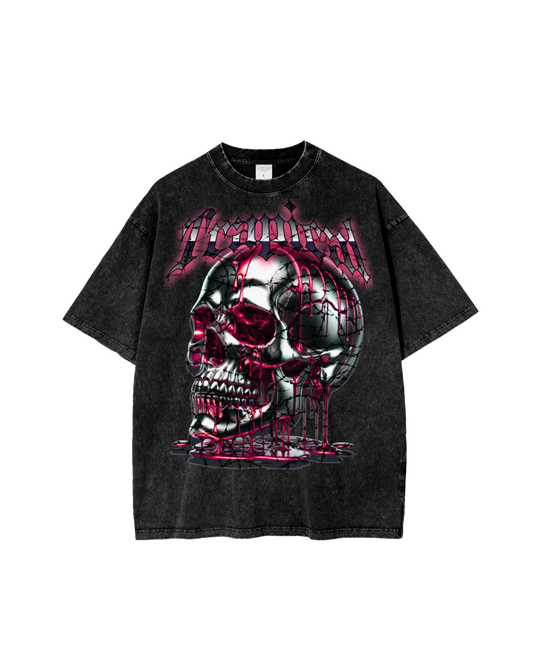 ACID WASHED TRAPSKULL OVERSIZED T (250 GSM)